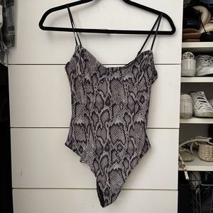 Snake print bodysuit